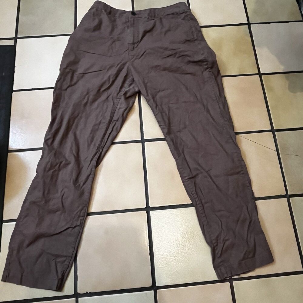 Uniqlo Linen Cotton Blend Pants 28/29 Wide Leg Pants Relaxed Office Casual 5 pcs